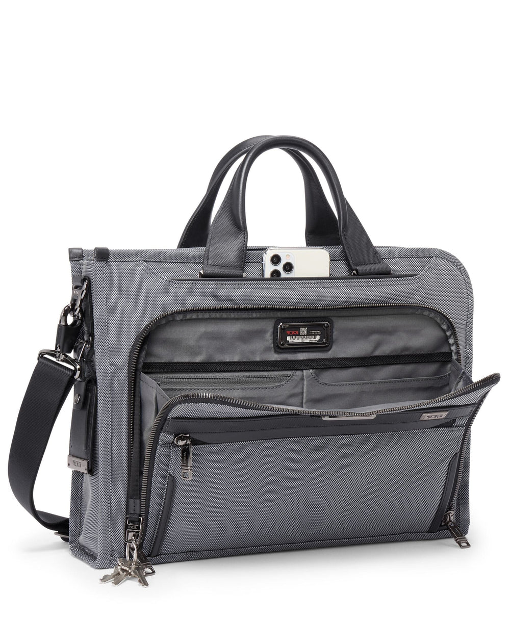 Slim Deluxe Portfolio TUMI UAE Alpha X 13 inch bag 14 inch bag 15 inch bag 16 inch bag Alpha alpha x Back To School Bags BIS Briefcases business color_grey field-product for him fw23 gifting monogrammable New collection new collection bags Portfolios Recyled fabric bag