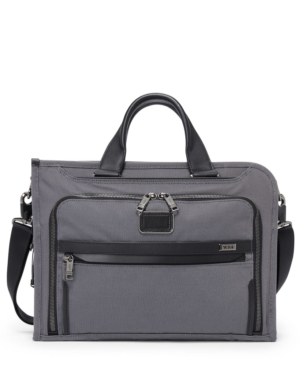 Slim Deluxe Portfolio TUMI UAE Alpha X 13 inch bag 14 inch bag 15 inch bag 16 inch bag Alpha alpha x Back To School Bags BIS Briefcases business color_grey field-product for him fw23 gifting monogrammable New collection new collection bags Portfolios Recyled fabric bag