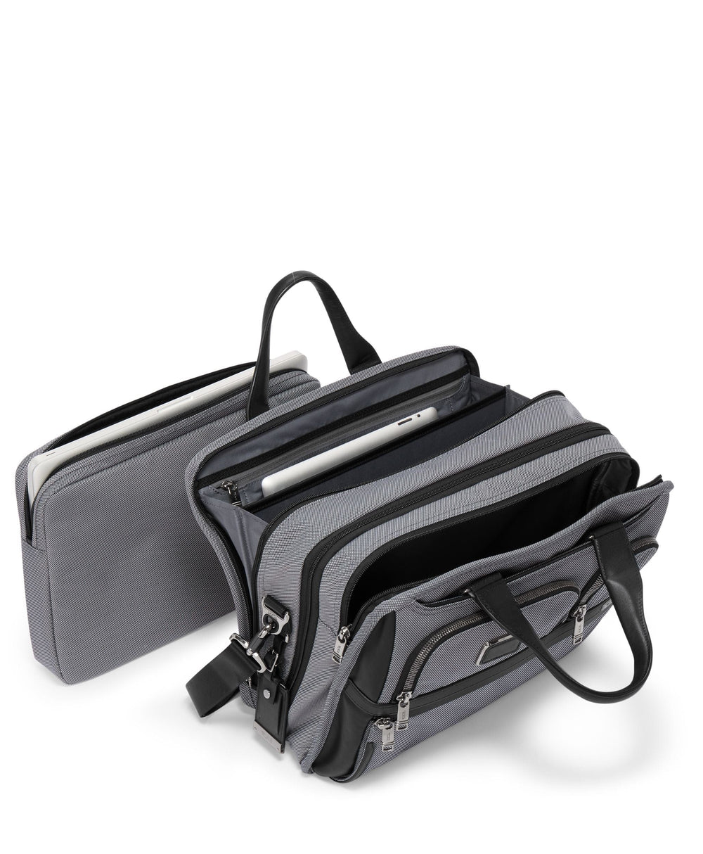 Expandable Organizer Laptop Brief TUMI UAE Alpha X 13 inch bag 14 inch bag 15 inch bag Alpha alpha x augustbest Back To School Bags BestAugust BIS Briefcases business color_grey field-product for him fw23 gifting laptop bags monogrammable New collection new collection bags Recyled fabric bag
