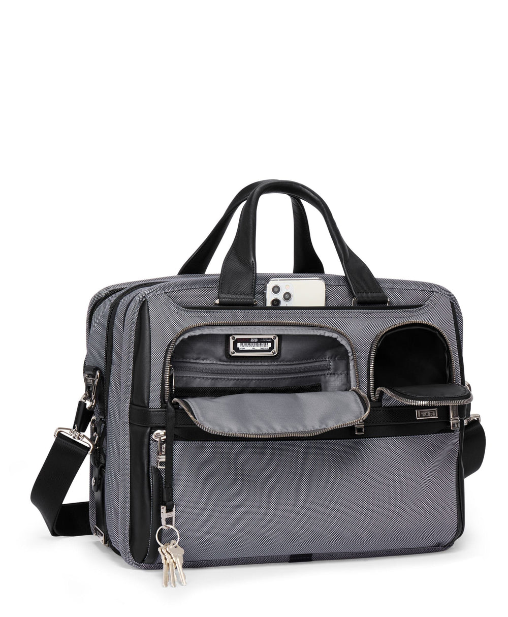 Expandable Organizer Laptop Brief TUMI UAE Alpha X 13 inch bag 14 inch bag 15 inch bag Alpha alpha x augustbest Back To School Bags BestAugust BIS Briefcases business color_grey field-product for him fw23 gifting laptop bags monogrammable New collection new collection bags Recyled fabric bag