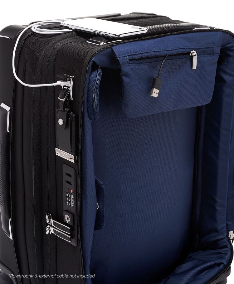 حقيبة بسحاب مزدوج دولي ذو 4 عجلات