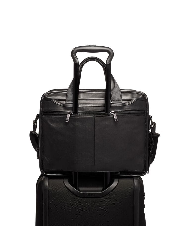 Expandable Organizer Laptop Brief Leather