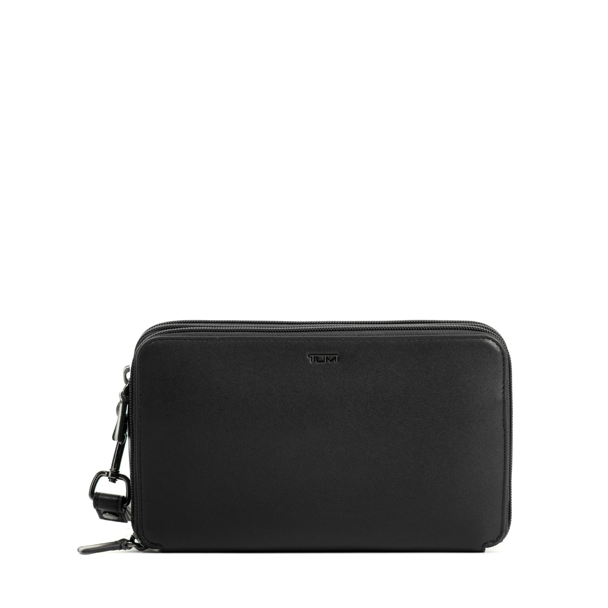 Triple Zip Clutch TUMI UAE Nassau $kU-$ynC-tr1gG3r augustbest Back To School Bags best sellers Best Selling Bags BestAugust BestOCT bestsept BIS Black Smooth Clutch Clutches color_black for her Full Priced gifting Nassau Ramadan2024