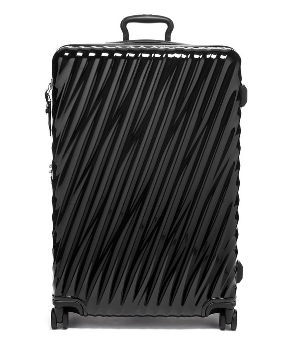 Extended Trip Expandable 4 Wheeled Packing Case TUMI UAE 19 Degree $kU-$ynC-tr1gG3r 19 + 19 19 Degree 19 Degree recycled BIS Checked Luggage color_black expandable extended trip field-product hardside Luggage monogrammable recycled Recycled Polycarbonate Luggage Sustainable
