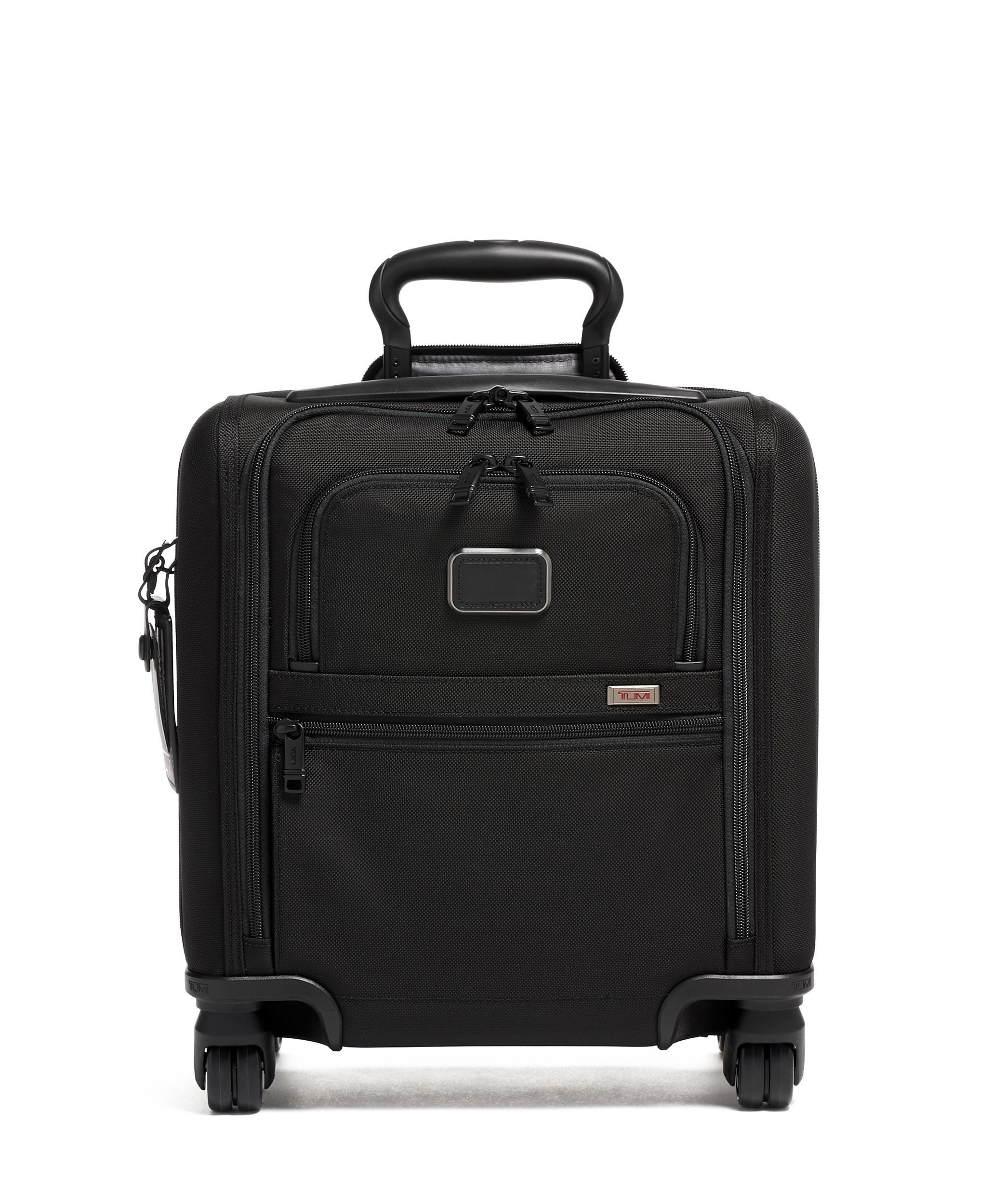 Small Compact 4 Wheeled Brief TUMI UAE Alpha $kU-$ynC-tr1gG3r Alpha augustbest Back To School Bags BestAugust BestJuly BestOCT bestsept BIS Briefcases Carry-On Carry-On Luggage color_black Compact Carry-On field-product FXT luggage gifting laptop bags Luggage monogrammable Wheeled Briefcases