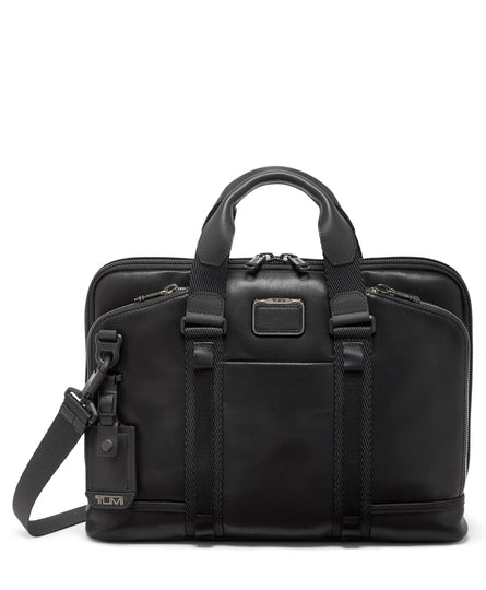 Academy Brief Leather TUMI UAE Alpha Bravo $kU-$ynC-tr1gG3r 13 inch bag 14 inch bag 15 inch bag 16 inch bag Alpha Bravo augustbest Back To School Bags BestAugust BestJuly BestOCT bestsept BIS Briefcases business color_black field-product for him gifting laptop bags leather Leather bag monogrammable S23